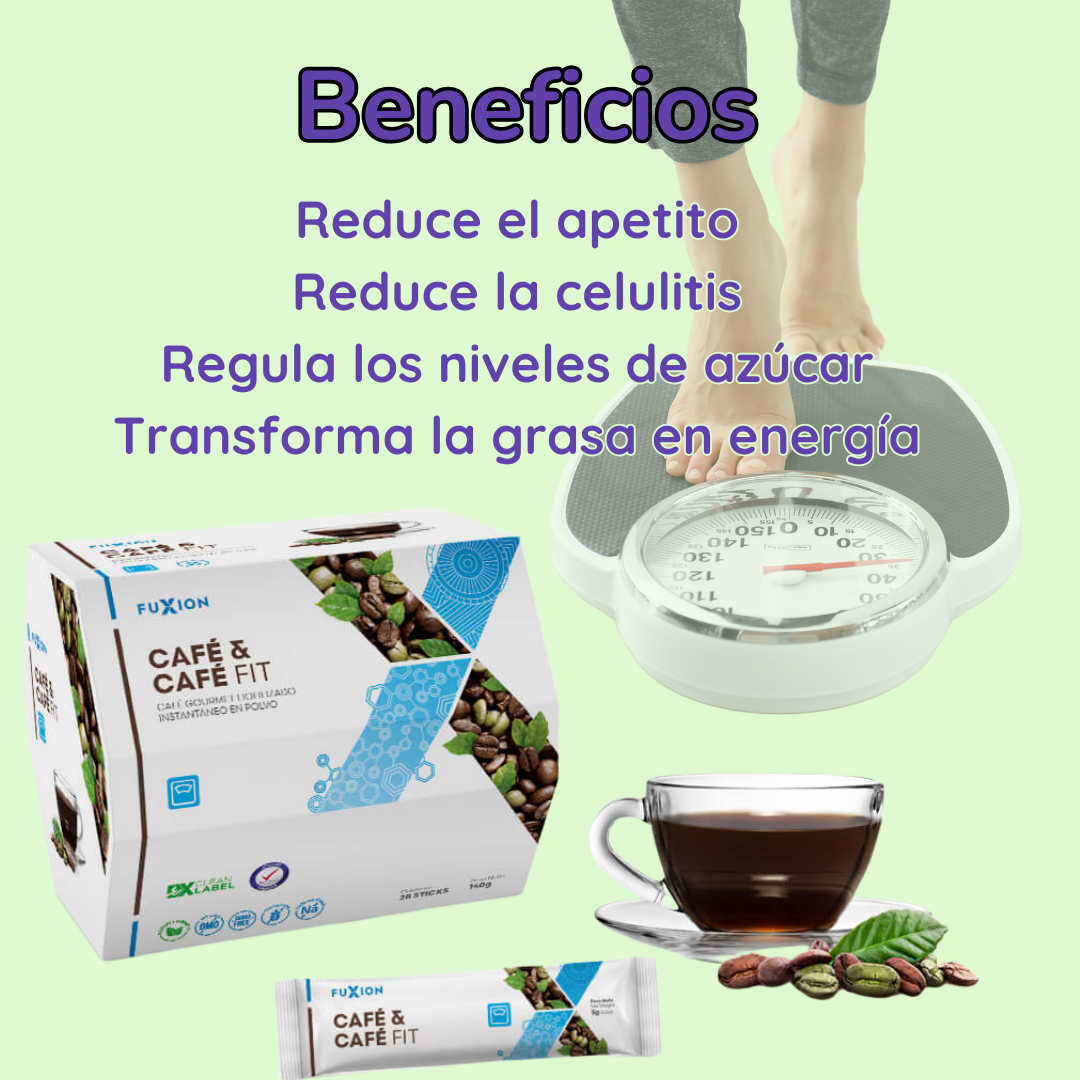 CAFÉ & CAFÉ FIT DE FUXION - Mejora glucosa y ayuda a quemar grasa