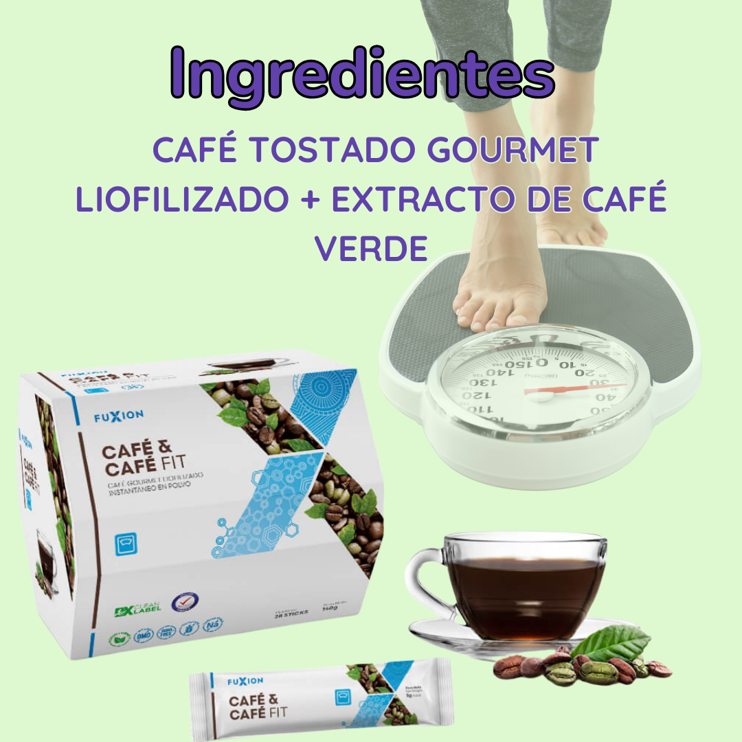 CAFÉ & CAFÉ FIT DE FUXION - Mejora glucosa y ayuda a quemar grasa